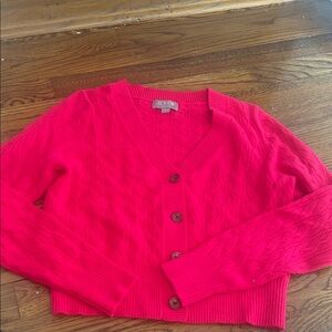 J. Crew Women's Bright Pink Cashmere Cardigan